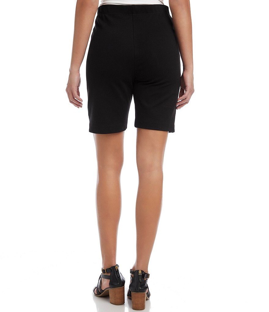 Karen Kane Double Stretch Twill Slim Leg Pull-On Bermuda Shorts