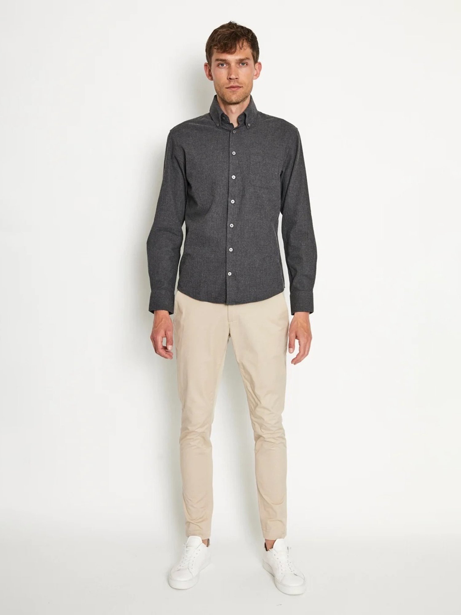 Bruun & Stengade Black Cotton Regular Fit Shirt