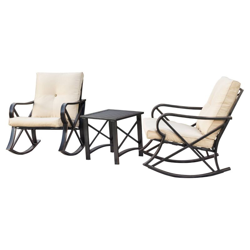 3pc Rocking Chair Patio Seating Set - Patio Festival