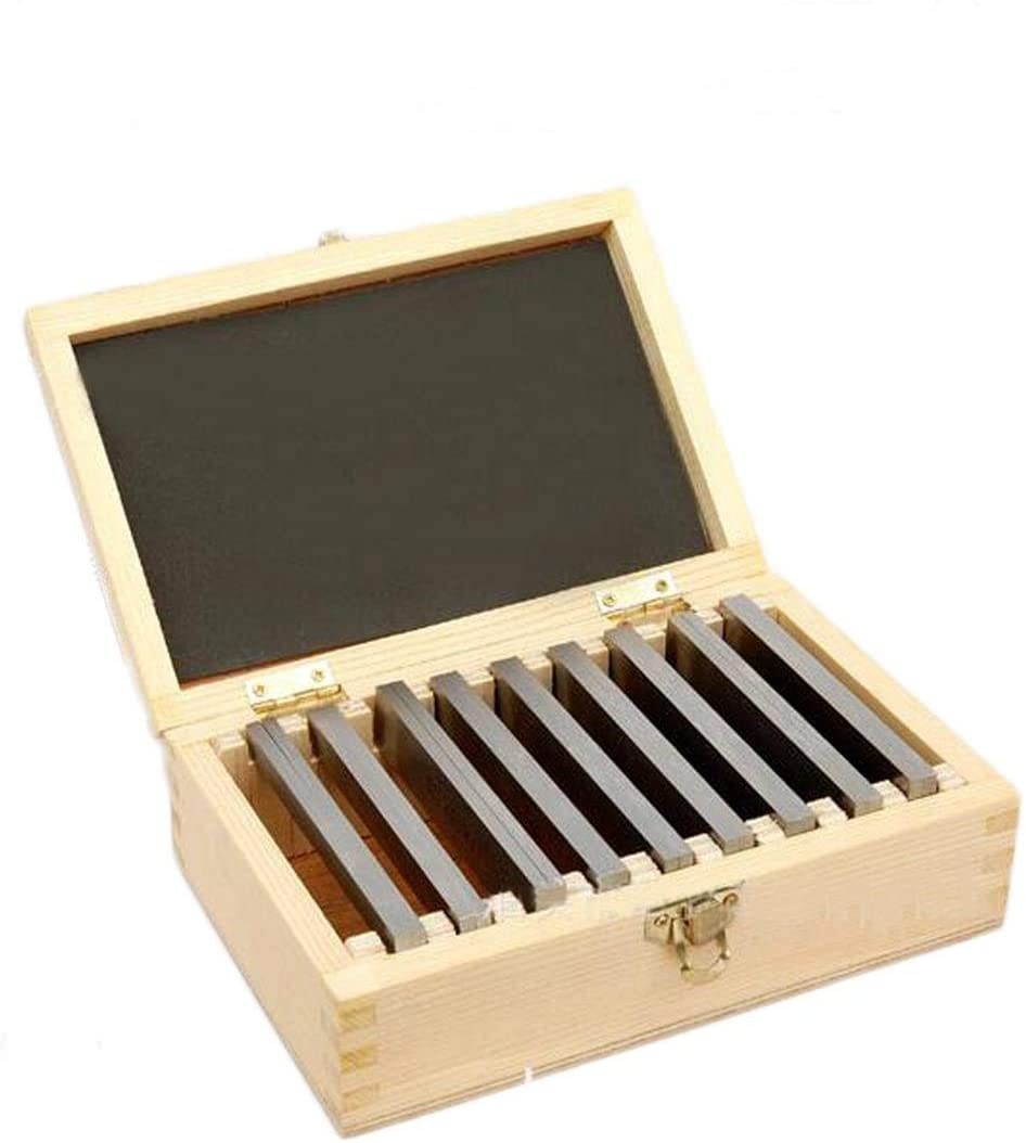 Redcolourful 9 Pairs 18Pcs High-Precision Manufactured Parallel Pad Gauge Block CNC Milling Pads Set 100mm x (10-42mm) Alloy Steel Easy Carry