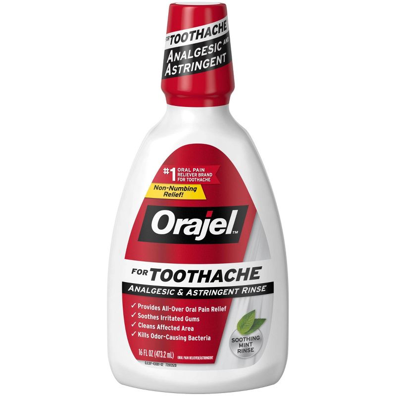 Orajel Toothache Analgesic & Astringent Rinse - 16 fl oz