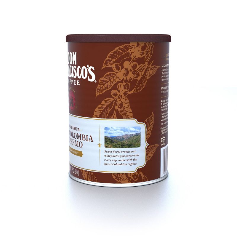 Don Francisco's 100% Colombia Supremo Medium Roast Ground Coffee - 12oz