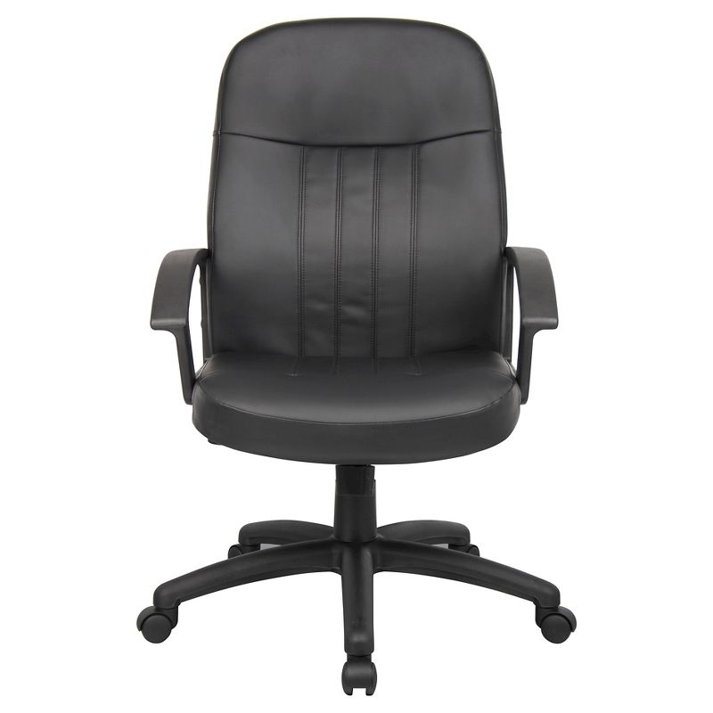 Executive Leather Budget Chair Black - Boss Office Products