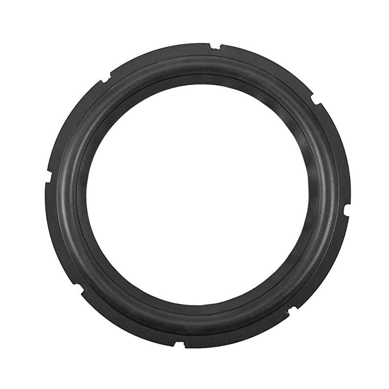 Perforated Rubber Speaker Foam Edge Subwoofer Surround Rings Replacement Parts for Speaker Repair or DIY Black1pcs
