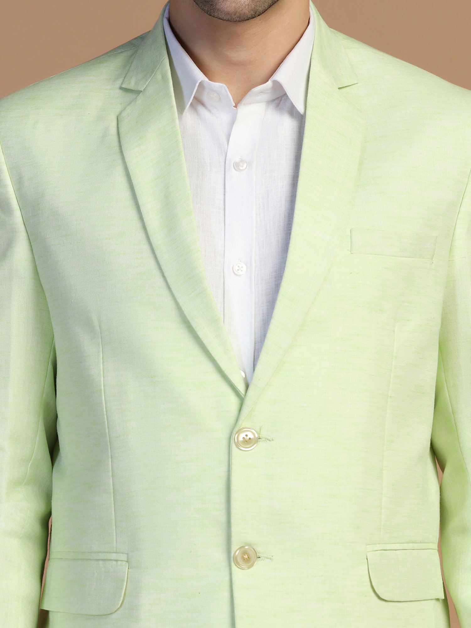 Arrow Sports Green Regular Fit Texture Waistcoat