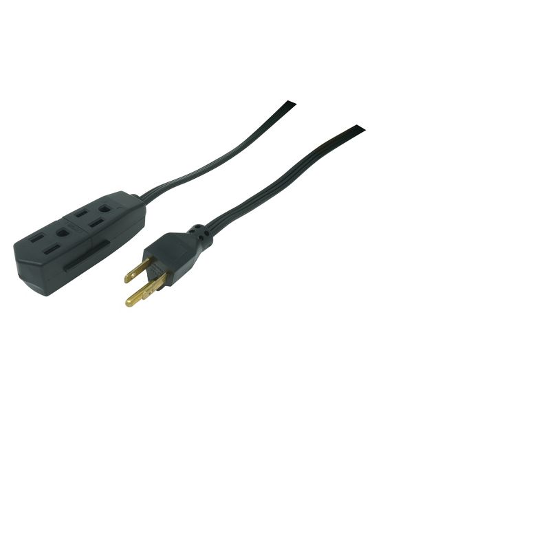 Woods 8' Grounded Extension Cord Black
