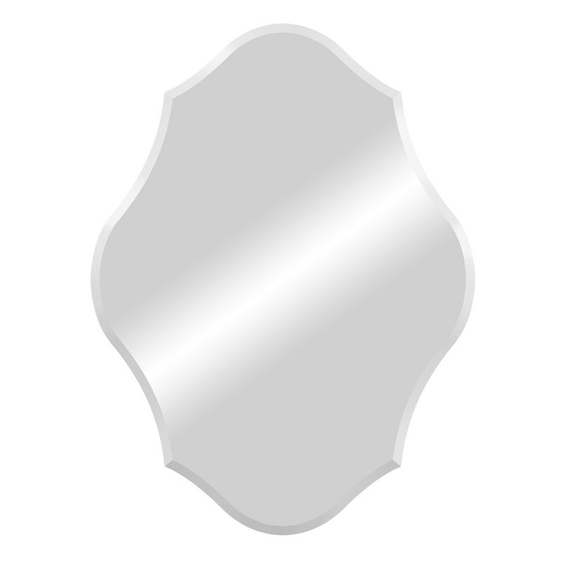 15"x20" Royal Scalloped Edge Frameless Decorative Wall Mirror Silver - Patton Wall Decor