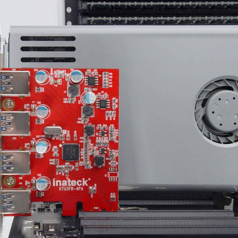 Inateck 4 Ports PCI-E to USB 3.0 Express Card Compatible Mac Pro (Early 2008 to 2012 Late Version) KT4004
