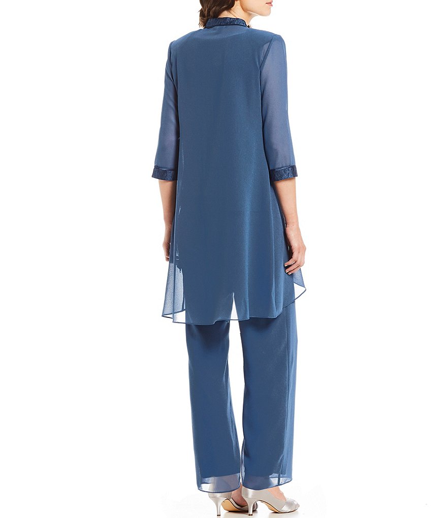 Alex Evenings Stretch Velvet Long Sleeve Ruched Beaded Accent Collar Boat Neck Blouse