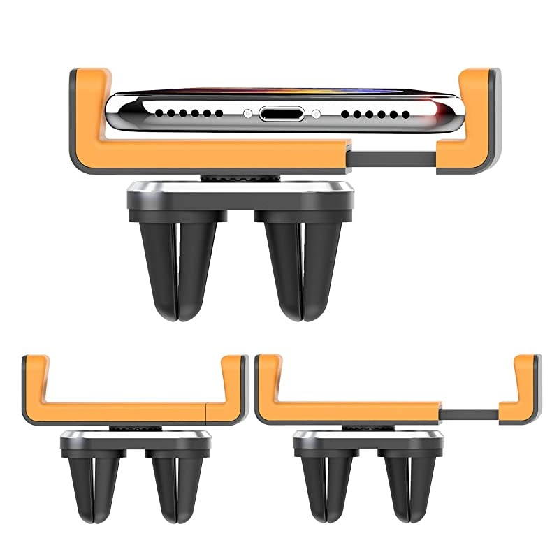 Phone Vent Holder Cell Phone Mount Holder for Car with Double Clamp Grip Compact Durable for iPhone Galaxy and All Smartphones Up to 65