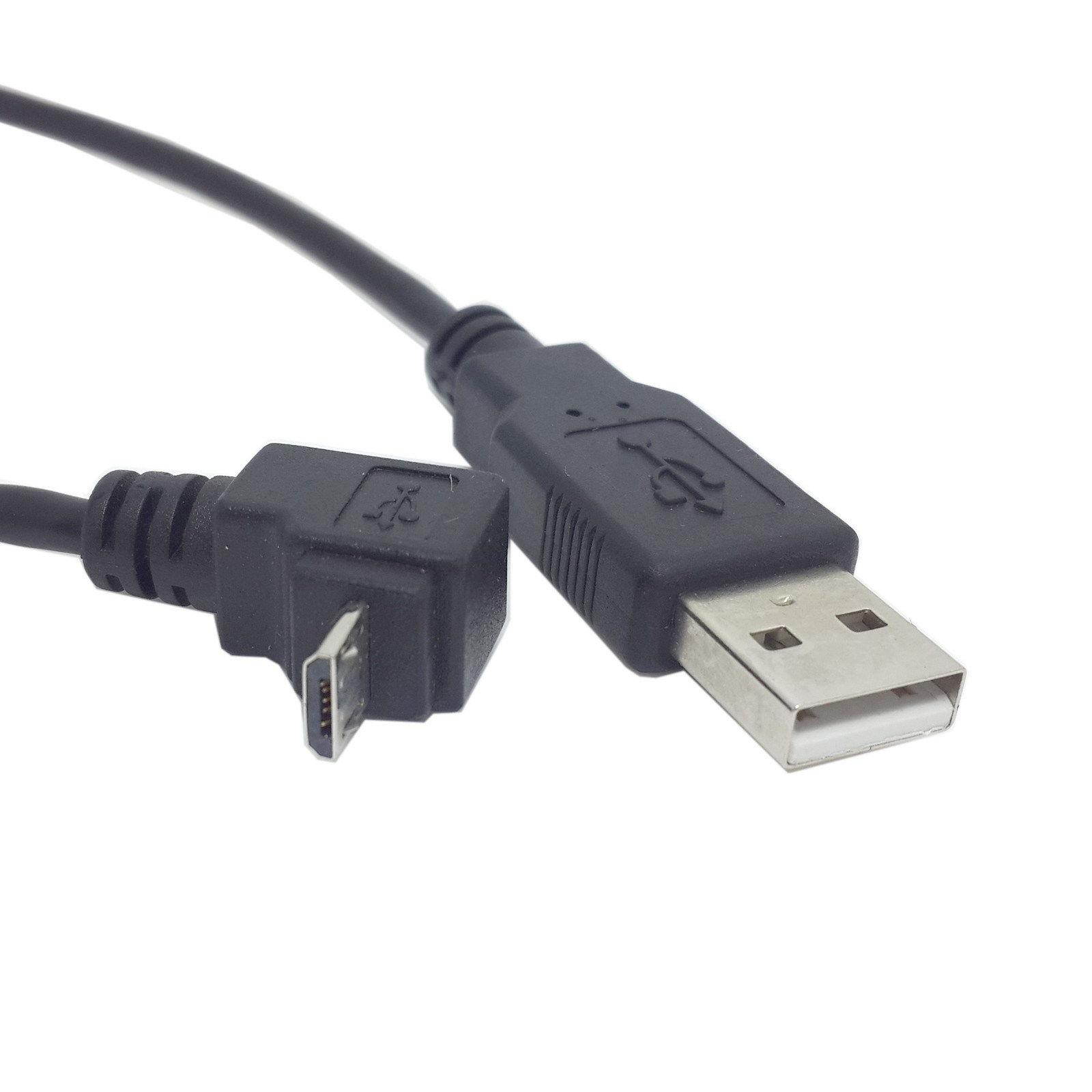 2pcs Down angled 90 D Micro USB to USB Data Charge Cable for S5 i9300 N7100