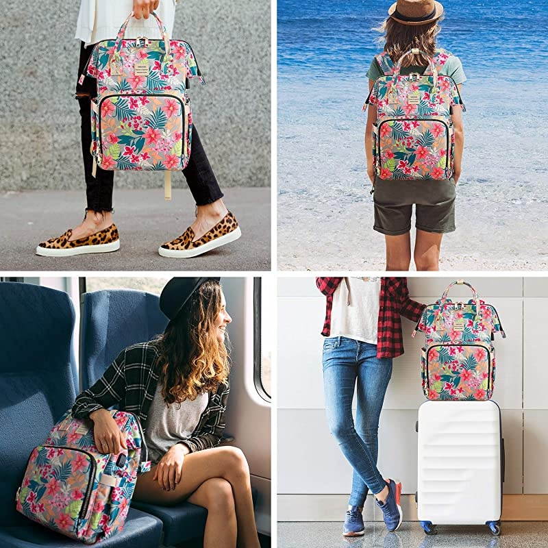 School Backapck, Stylish Laptop Backapck Computer Bag for Women Girls, Water Repellent Doctor Teacher Laptop Bag Casual Daypack Fit 15.6 inch Laptop Notebook(Flower5)