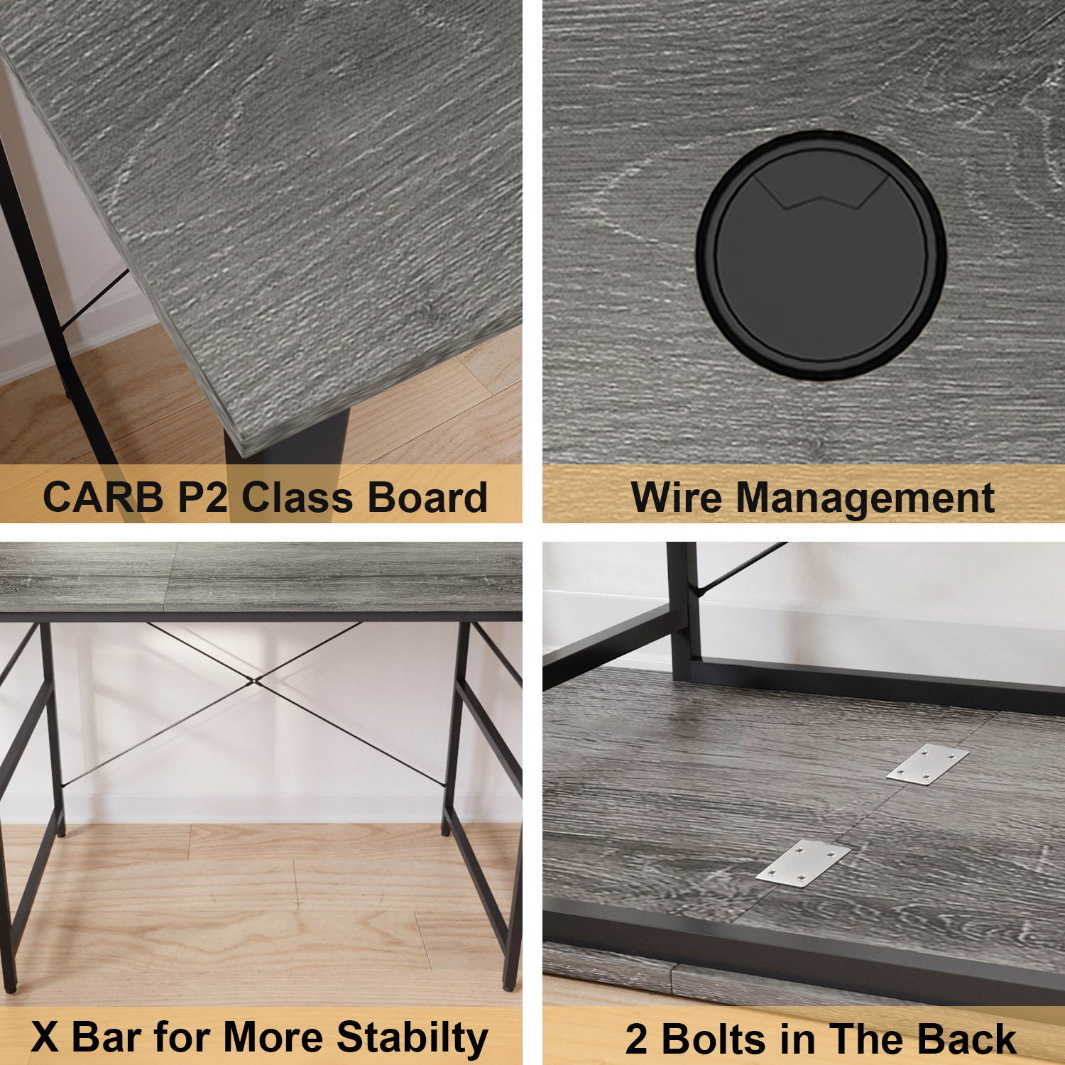 Bestier L Shaped Desk with Shelves 95.2 Inch Reversible Corner Computer Desk or 2 Person Long Table for Home Office Large Gaming Writing Storage Workstation P2 Board with 3 Cable Holes, Grey Oak