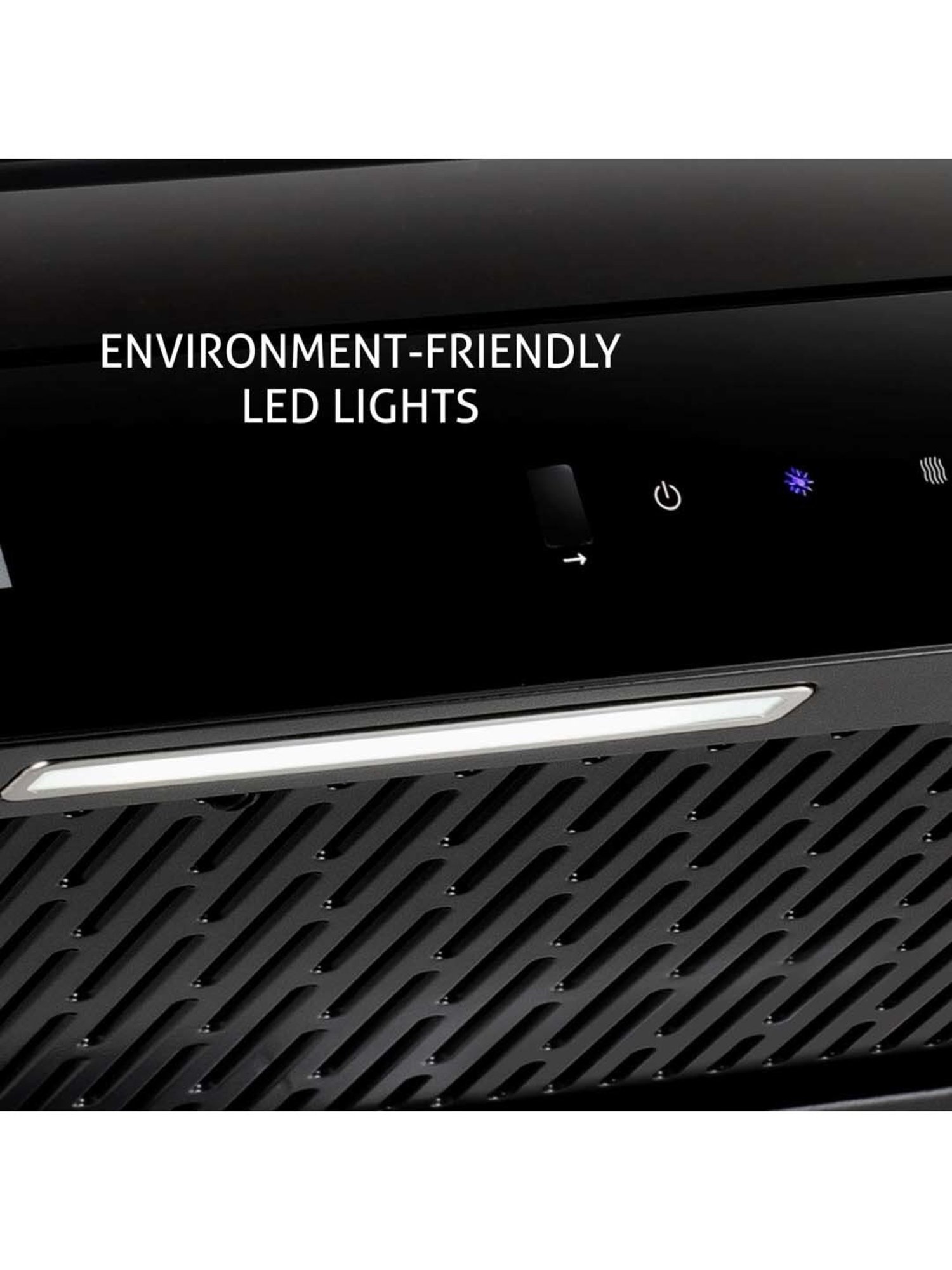 Glen CH6062SLBLAC60 1200CMH 60cm Wall Mounted Chimney (Black)