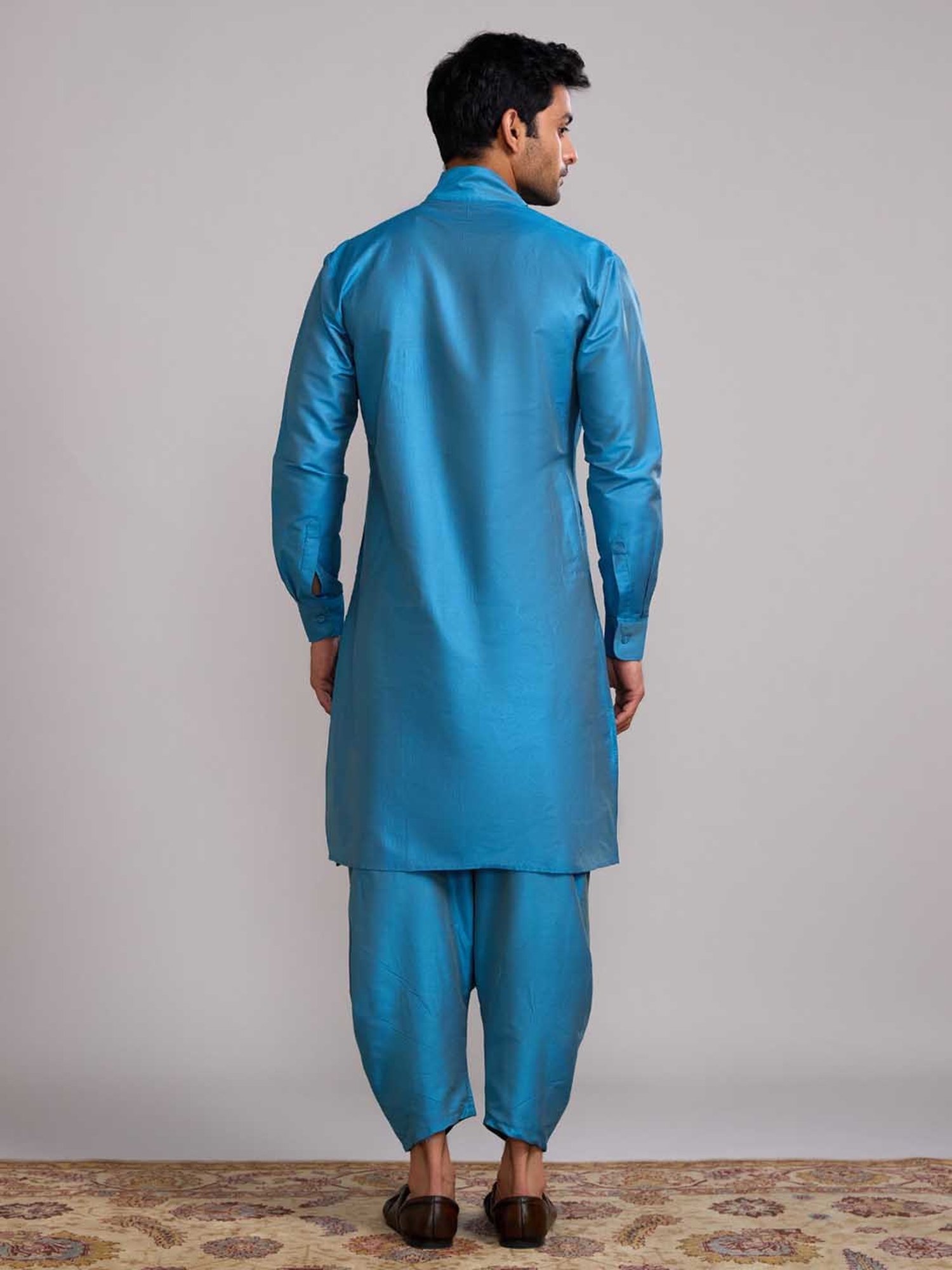Abhishti Blue Straight Fit Kurta & Salwar Set