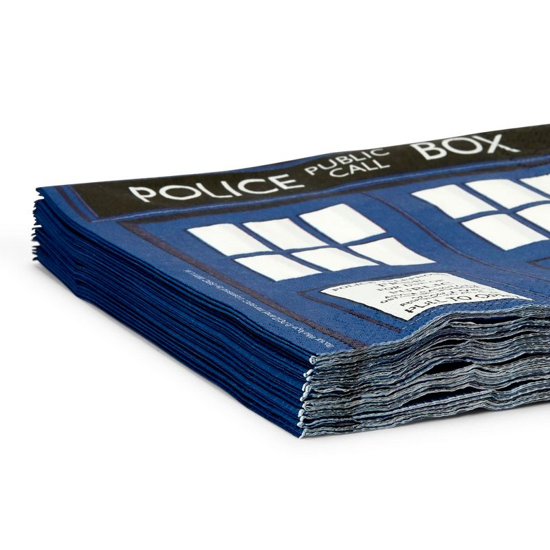 Seven20 Doctor Who 6.5" TARDIS Paper Napkins, Set of 20