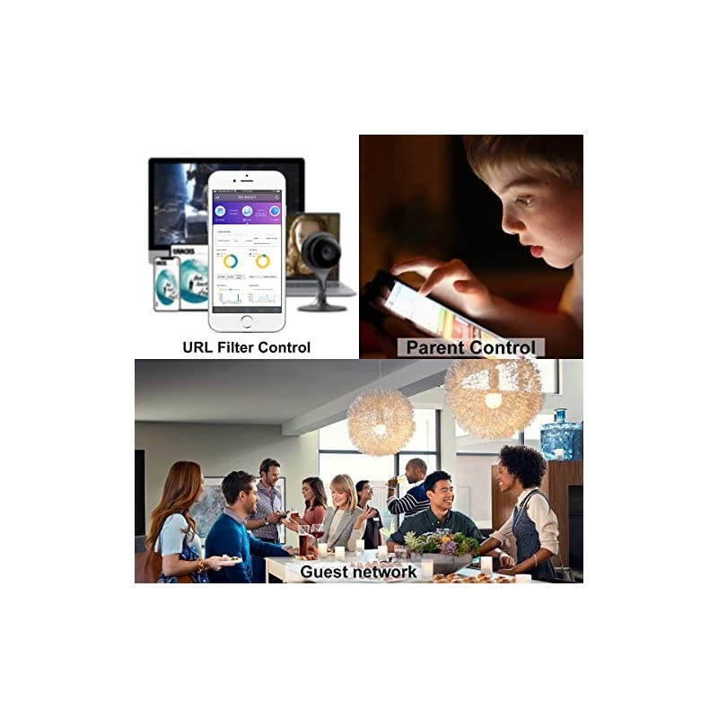 WiFi 6 Router AX for Whole Home Dual Band Wireless Router with 2 Gigabit Ethernet Ports 80211ax Up to 1500 sq ft Coverage 40+ Devices OFDMA MUMIMO WDS Adaptive Qos Parent Control