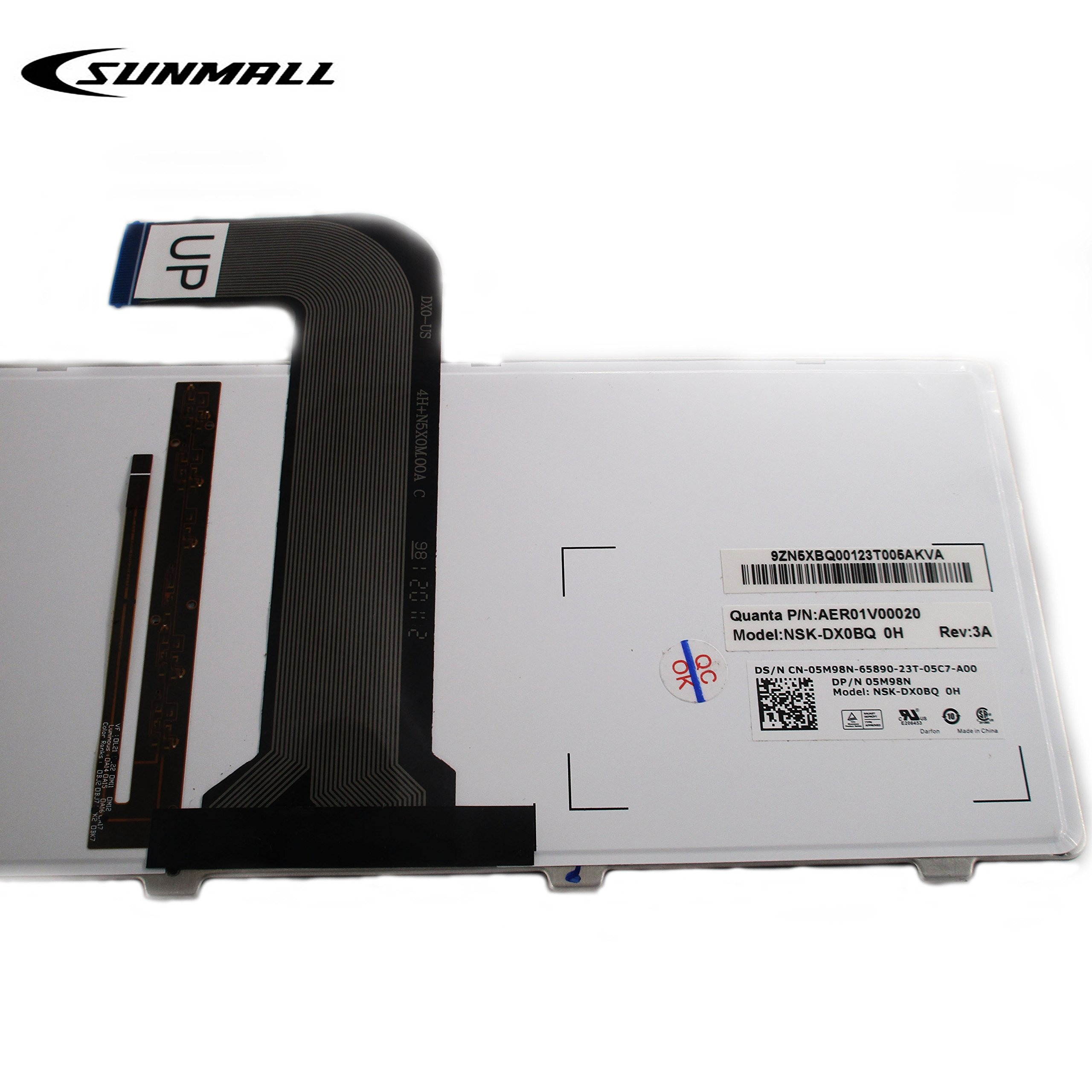 Keyboard Replacement with (Backlit and Frame) Compatible with Dell Inspiron 14R N4110 N4120 M4110 N4050 N5040 N5050 M5040 M5050, VOSTRO 1440 1445 1450 1550 2420 2520 3350 3450 3460