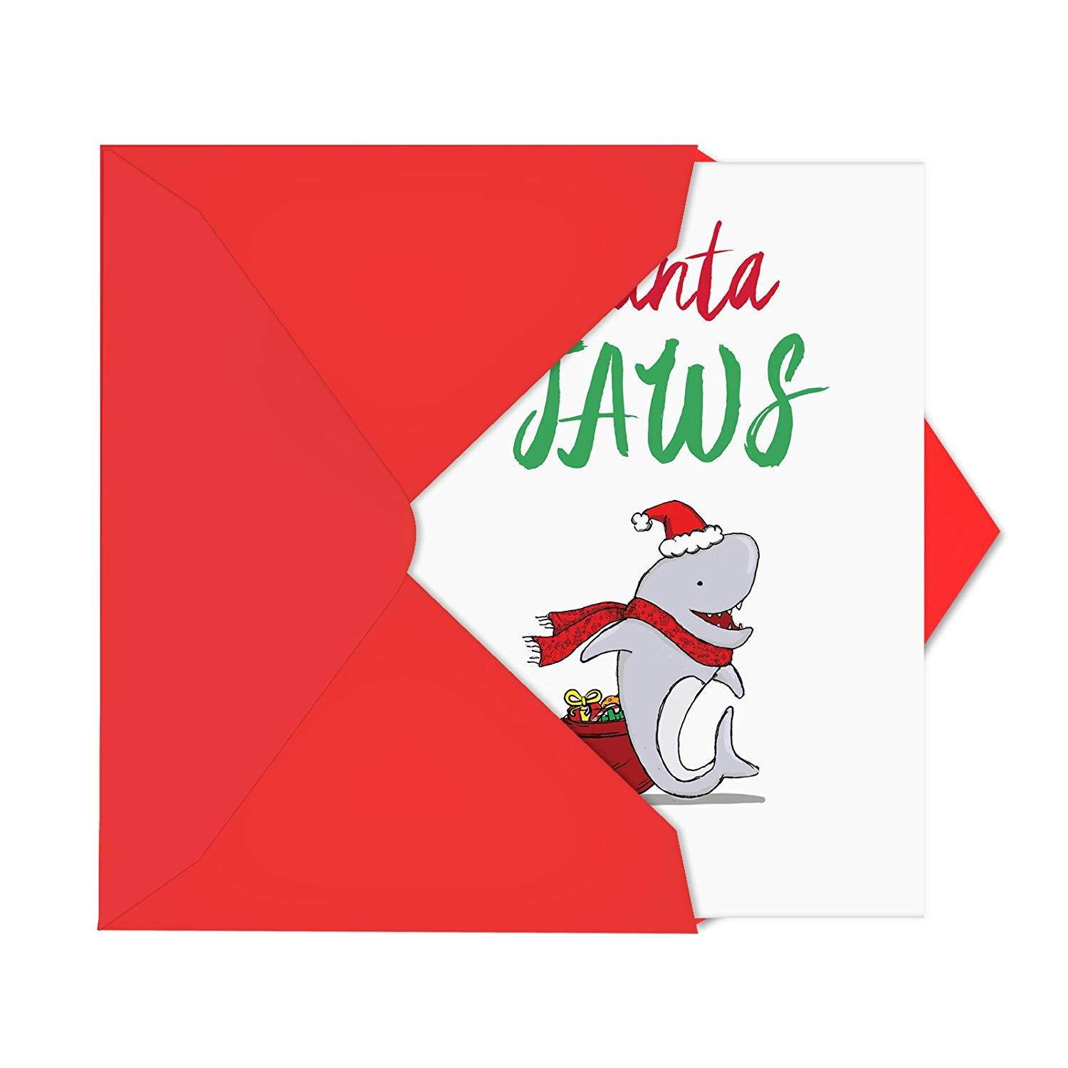 CQ4184BXSG-B12 Box Set of 12 'Christmas Curtain Miracles - B' Christmas Card Featuring an Interesting Illusion of Pulling Back a Curtain to Reveal a Different Christmas Scene; With Envelopes