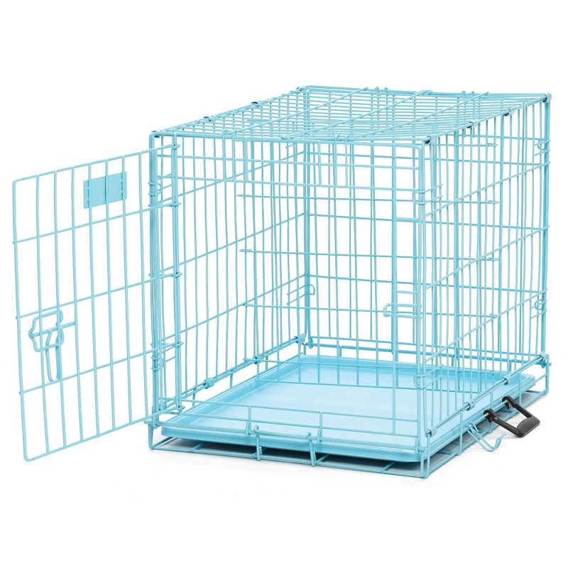 MidWest Homes for Pets 24" iCrate Single Door & Double Door Dog Crate, Blue
