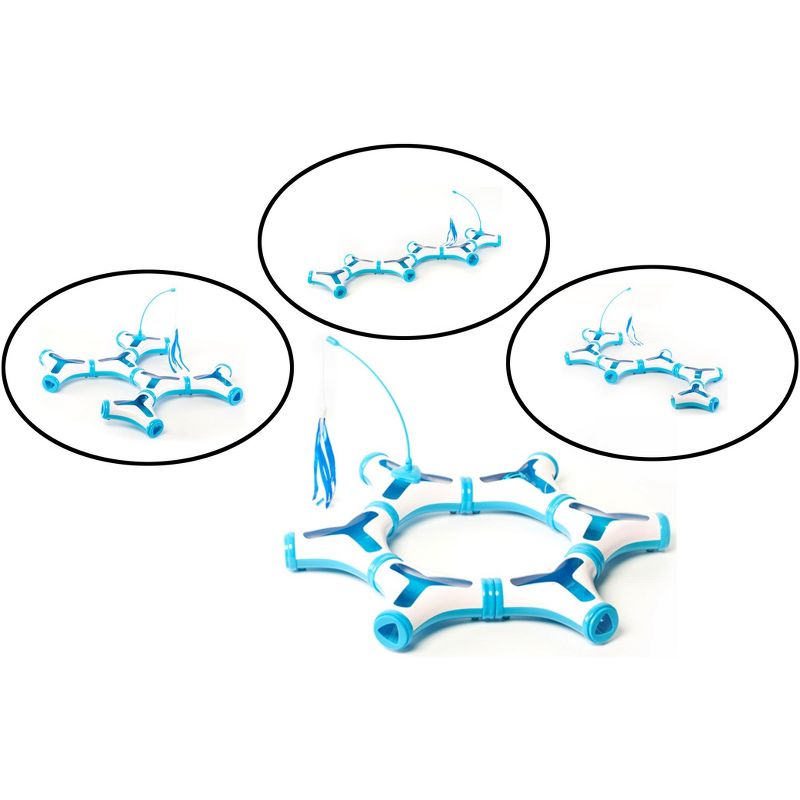 PawsMark Configurable Interactive Cat Toy with Spring Feather Teaser