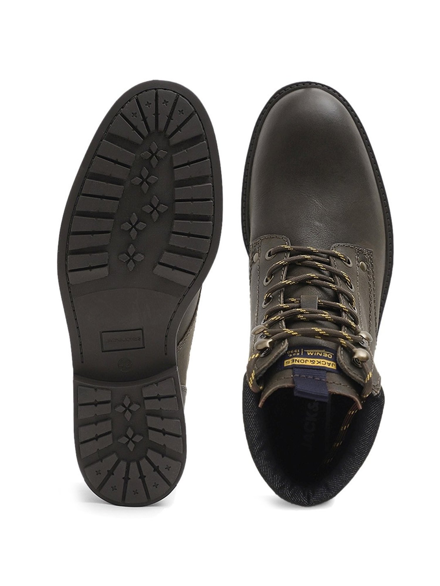 Jack & Jones Men's Olive Derby Boots
