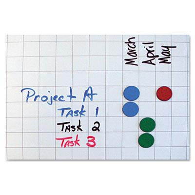 MasterVision Interchangeable Magnetic Characters, Circles, Blue, 3/4" Dia., 20/Pack