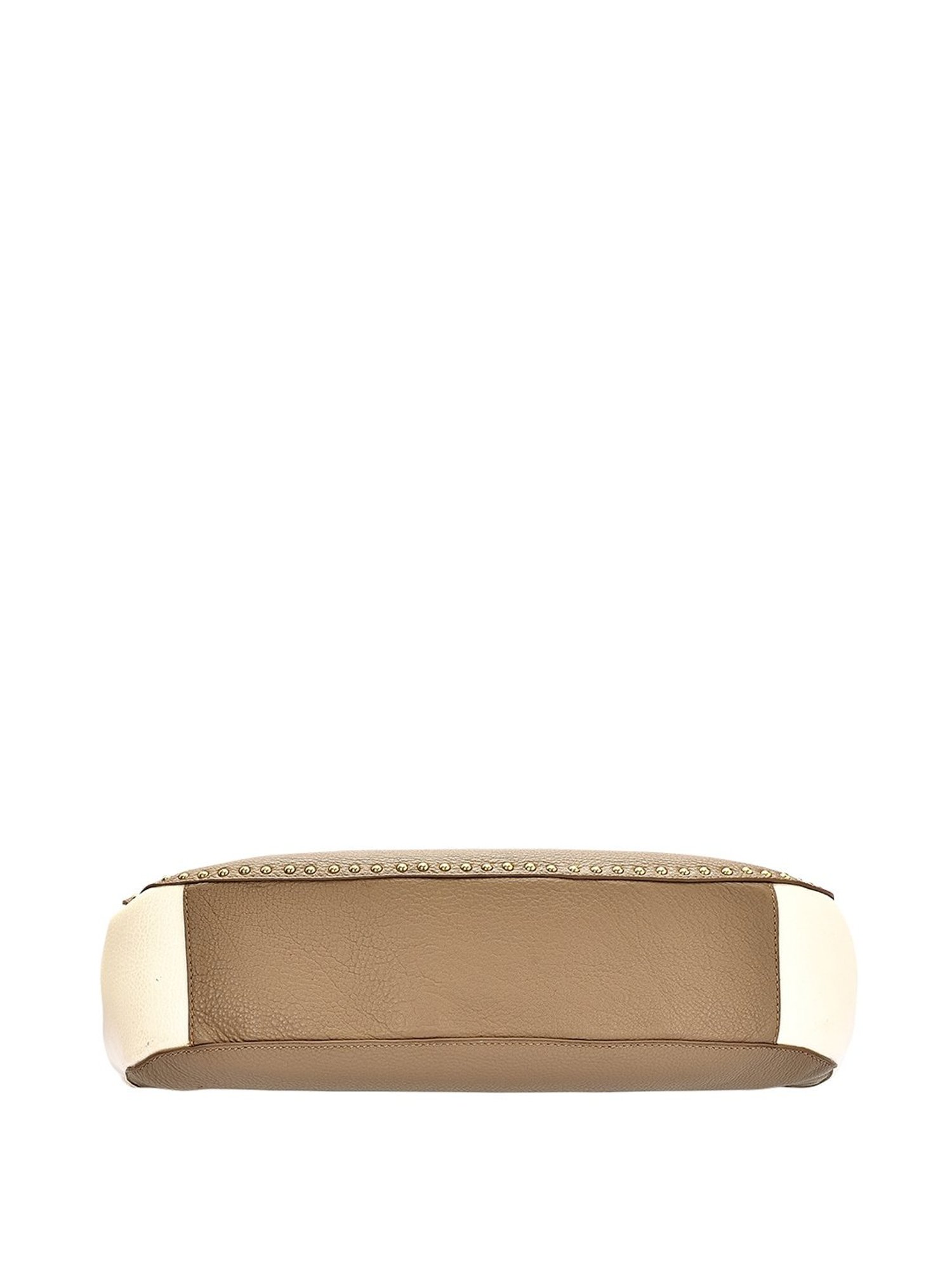 Eske Emma Brown Rivets Medium Hobo Shoulder Handbag