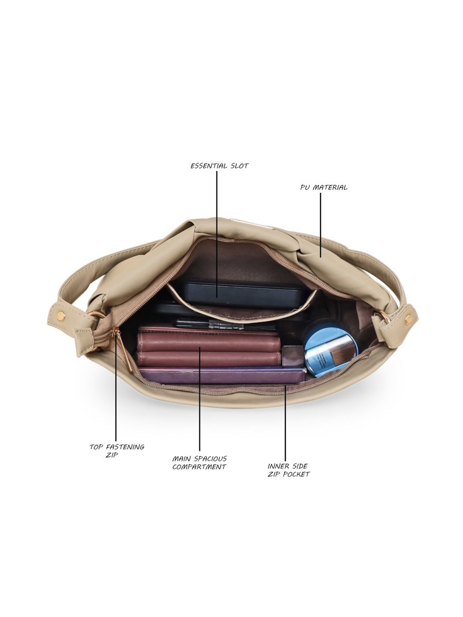 Pierre Cardin Off White Textured Tote Handbag