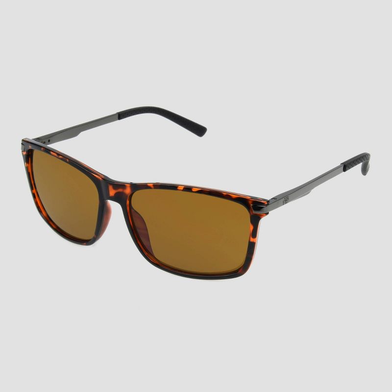 Men's Tortoise Shell Print Surfer Shade Driving Sunglasses - Foster Grant Brown
