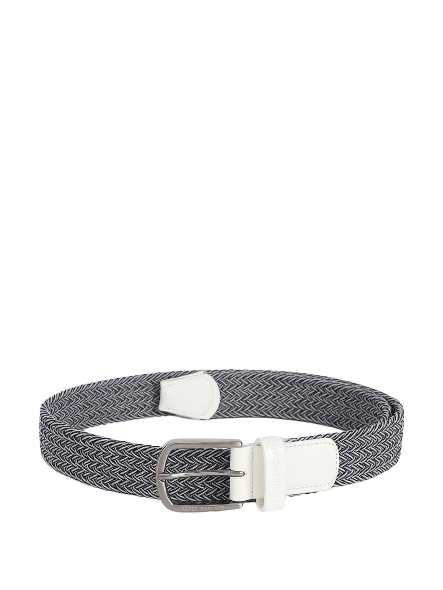 Peter England Black Leather Waist Belt For Men