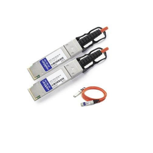 AddOn MSA and TAA Compliant 40GBase-AOC QSFP+ to QSFP+ Direct Attach Cable (850nm, MMF, 1m)