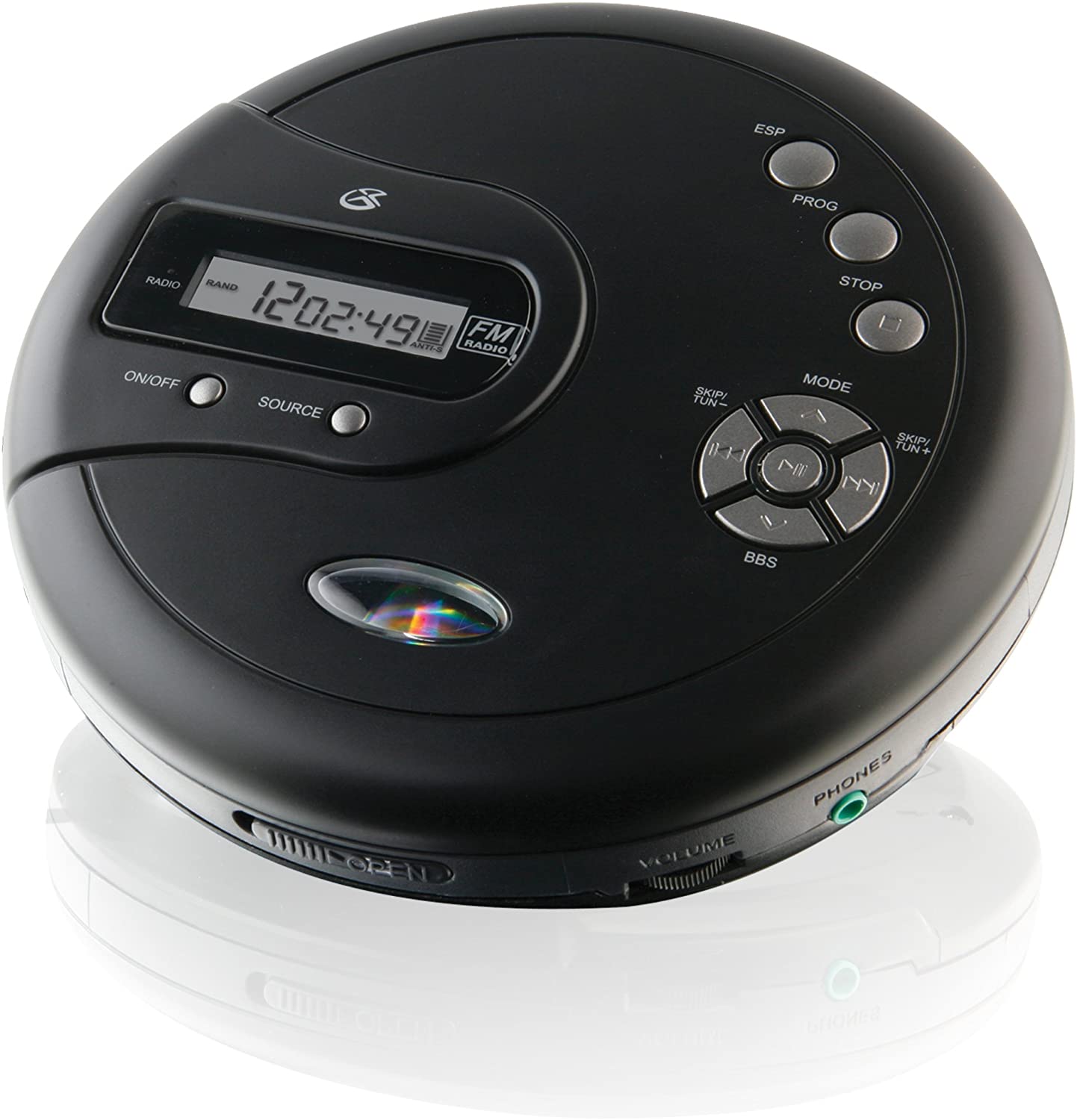 GPX Personal CD Player with Skip Protection PC332B