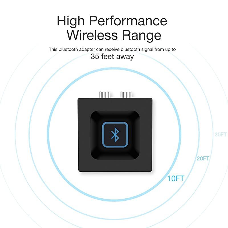 Wireless Audio Receiver for Music Streaming Sound System Works with Smart Phones and Tablets Wireless Adapter for Speakers