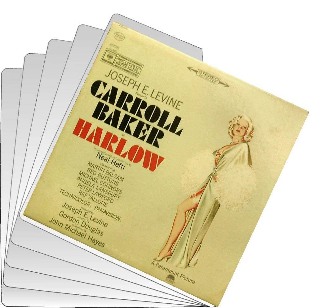 (30) 12" Record Divider Cards - SLOPED LESSER CUT - White, Economical 30mil - 12" x 13 1/8" - #12NS13WH30DI