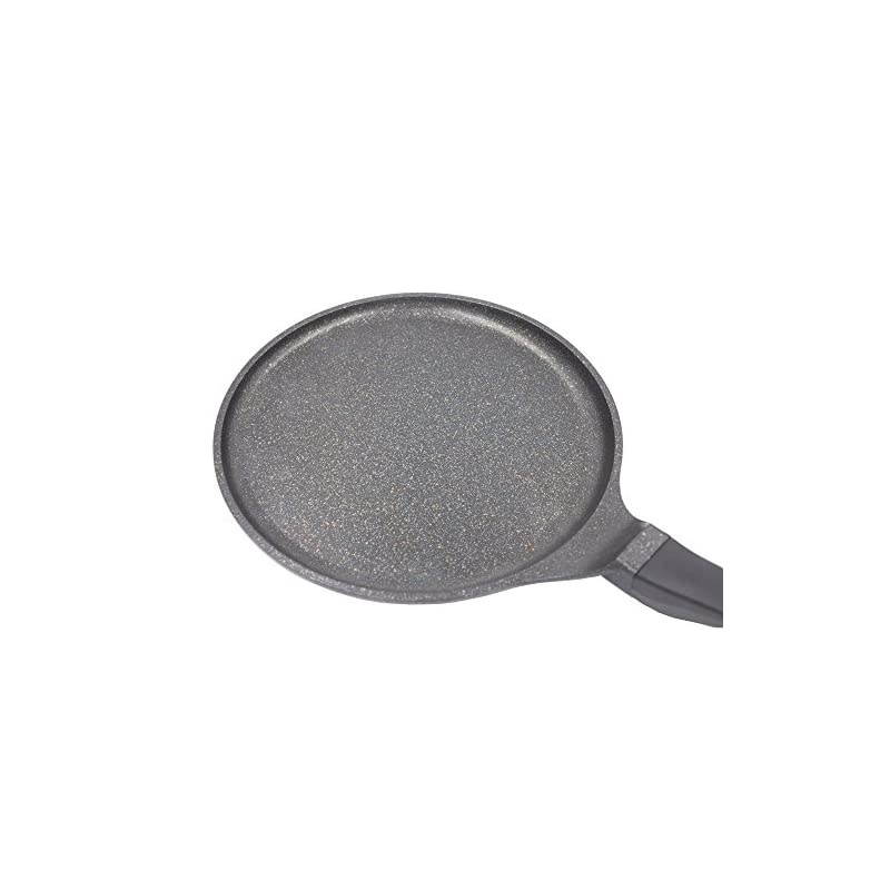 Non-stick Round Aluminum Griddle for Stove Tops and Gas or Electric Grills, Marble Coated -  (28cm)