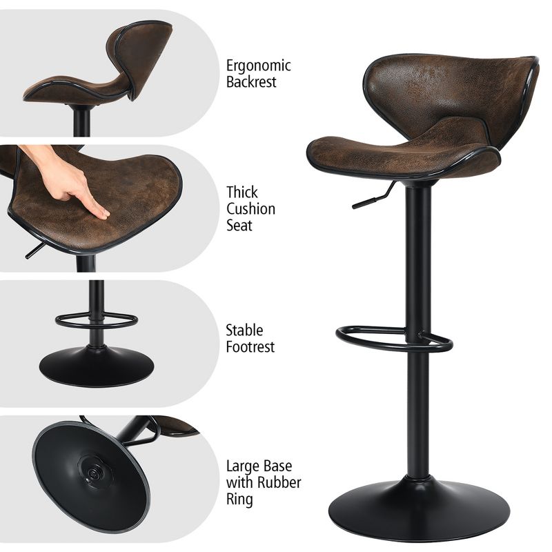Ladder Barstool Seat Black - Riverstone Furniture Collection