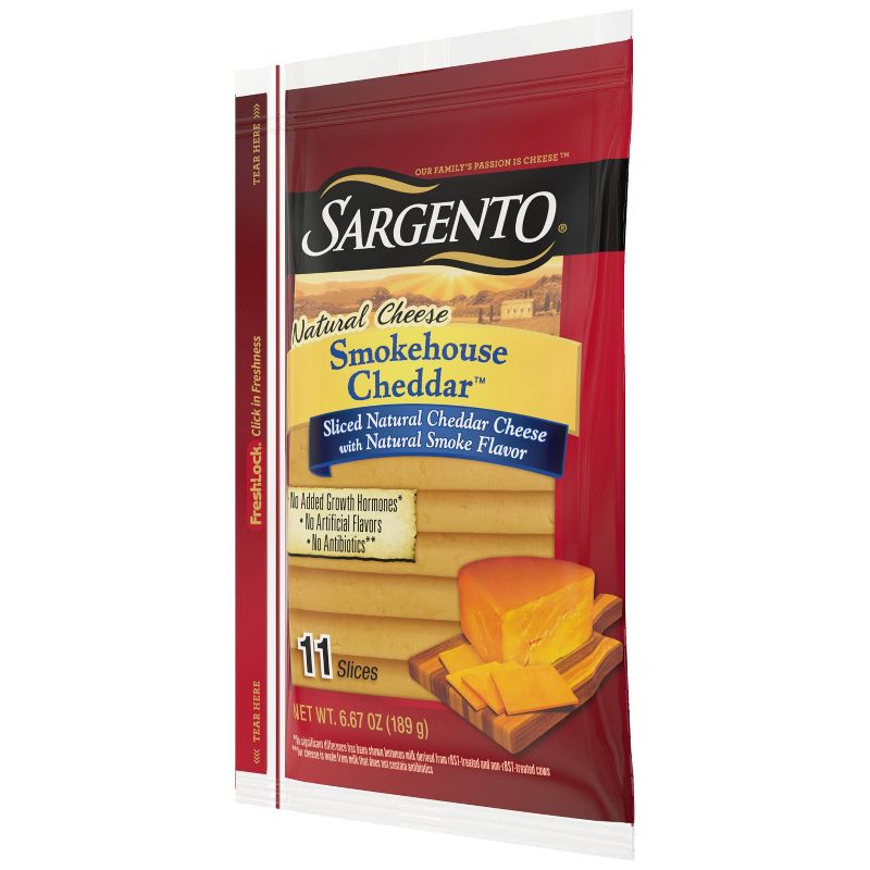 Sargento Natural Smokehouse Cheddar Sliced Cheese - 6.67oz/11 slices