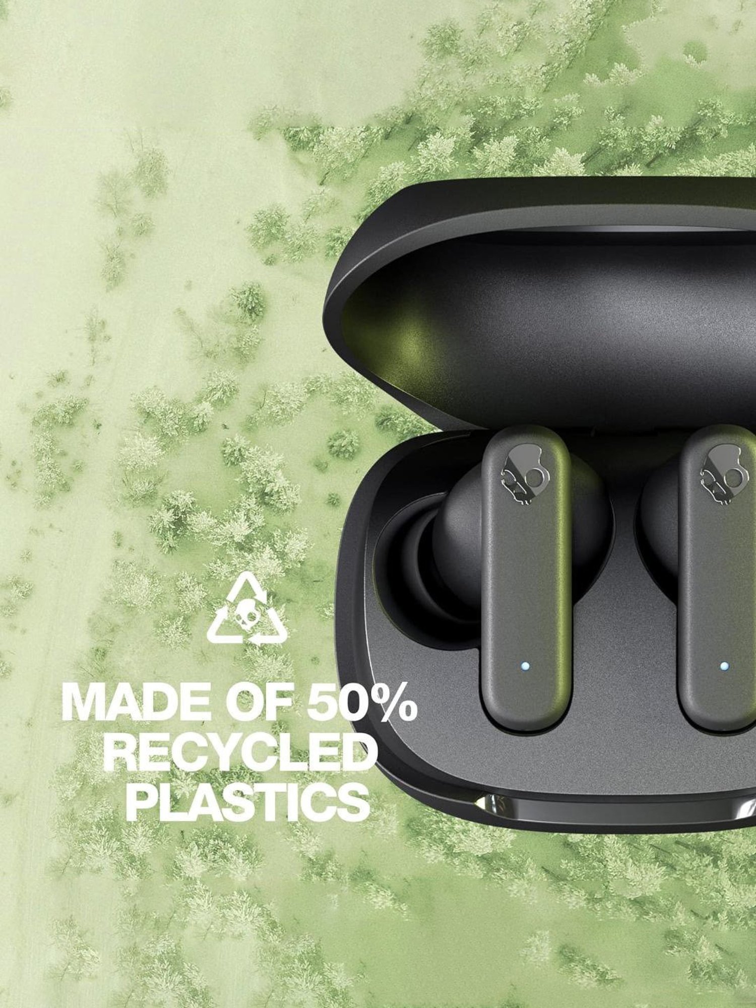 Skullcandy Smokin In-Ear Bluetooth Earbuds with 20Hr Battery (Black, True Wireless)