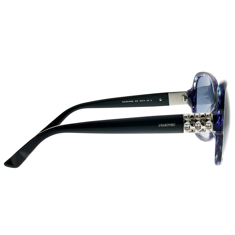 Swarovski SK0088 83W Womens Square Sunglasses Blue Speck 60mm