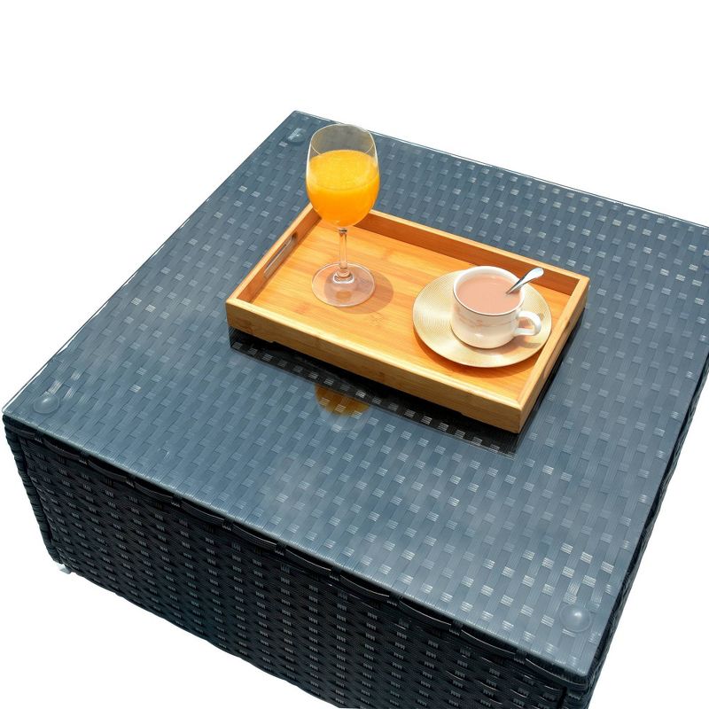 7pc Rattan Wicker Patio Sectional Sofa Set with Cushions & Pillows - Art Leon