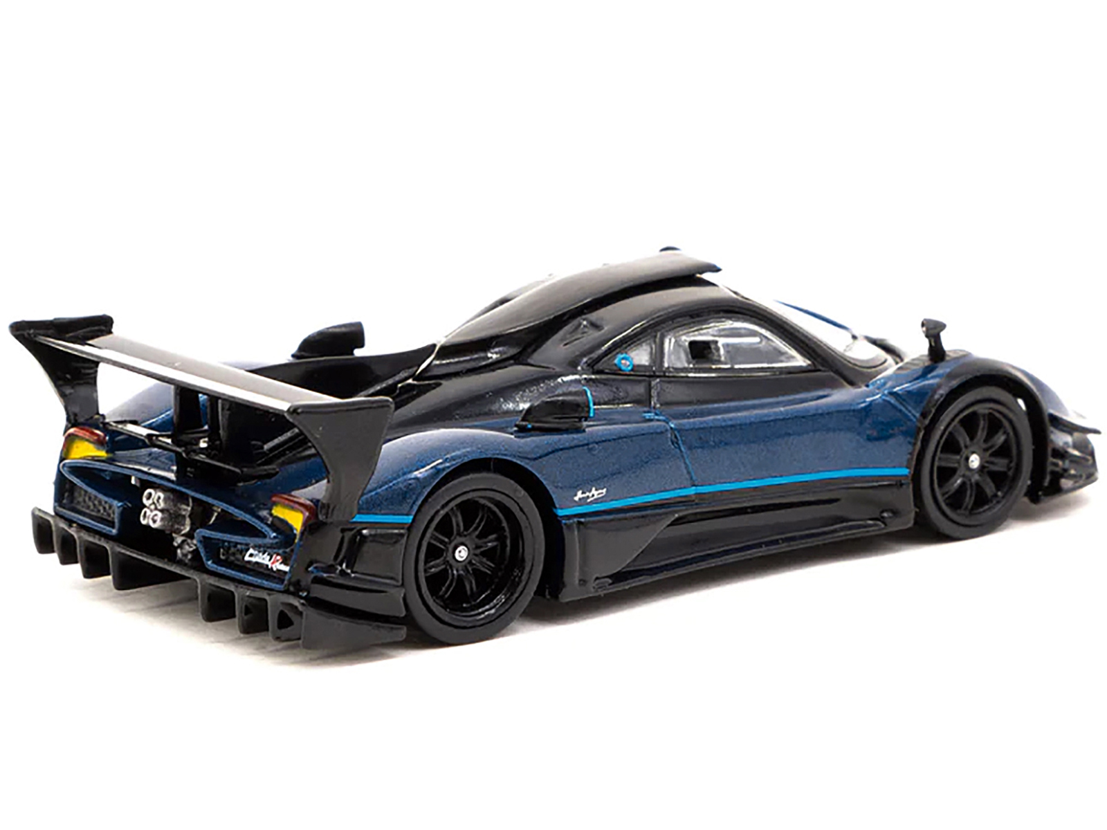 Pagani Zonda Revolucion Purple Metallic and Carbon with Extra Wheels 1/64 Diecast Model Car by CM Models