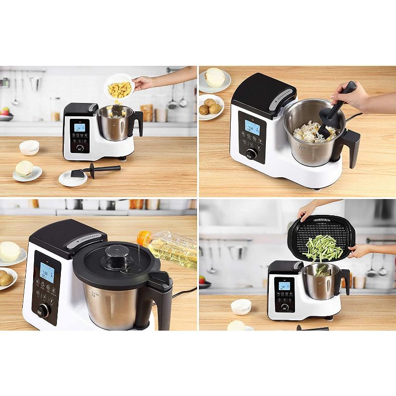 Dartwood All-in-One Multi Cooker, Food Processor and Smart Kitchen Machine for Cooking, Kneading, Blending, Mixing, Steaming, Boiling, Stir Frying