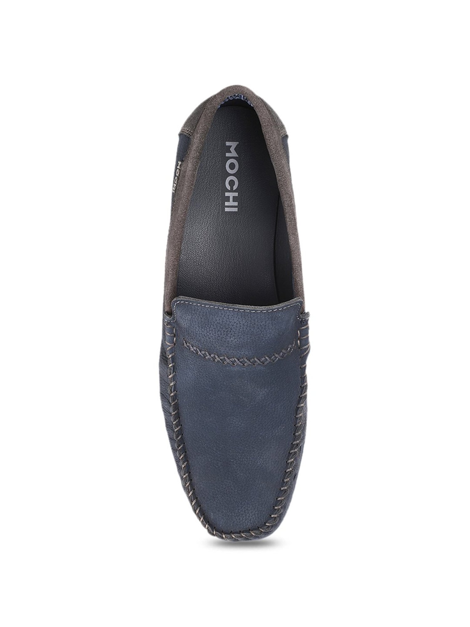 Mochi Men's Blue Casual Loafers
