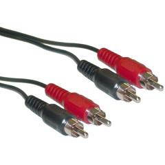 CableWholesale 10R1-02150 RCA Stereo Audio Cable  Dual RCA Male  2 channel (Right and Left)  50 foot