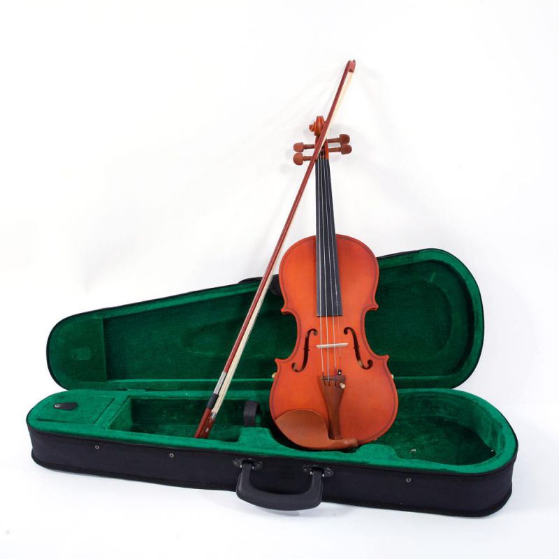 Matte Maple Wood 1/4 Size Acoustic Violin Fiddle Set for 6-8 years old Children