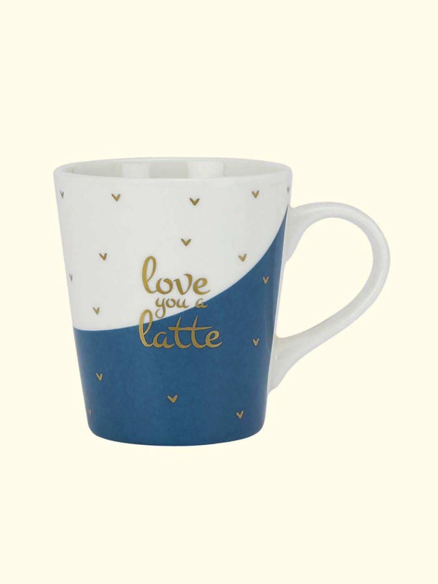 Living Scapes by Pantaloons White & Blue Bone China Mug (0.3 L)