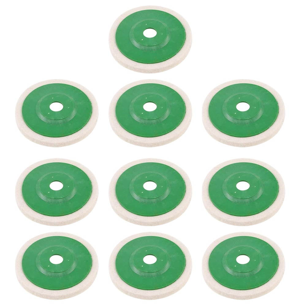 10pcs Wool Felt Grinding Wheel Pad Marble Polishing Disc Buffer Polisher Tools