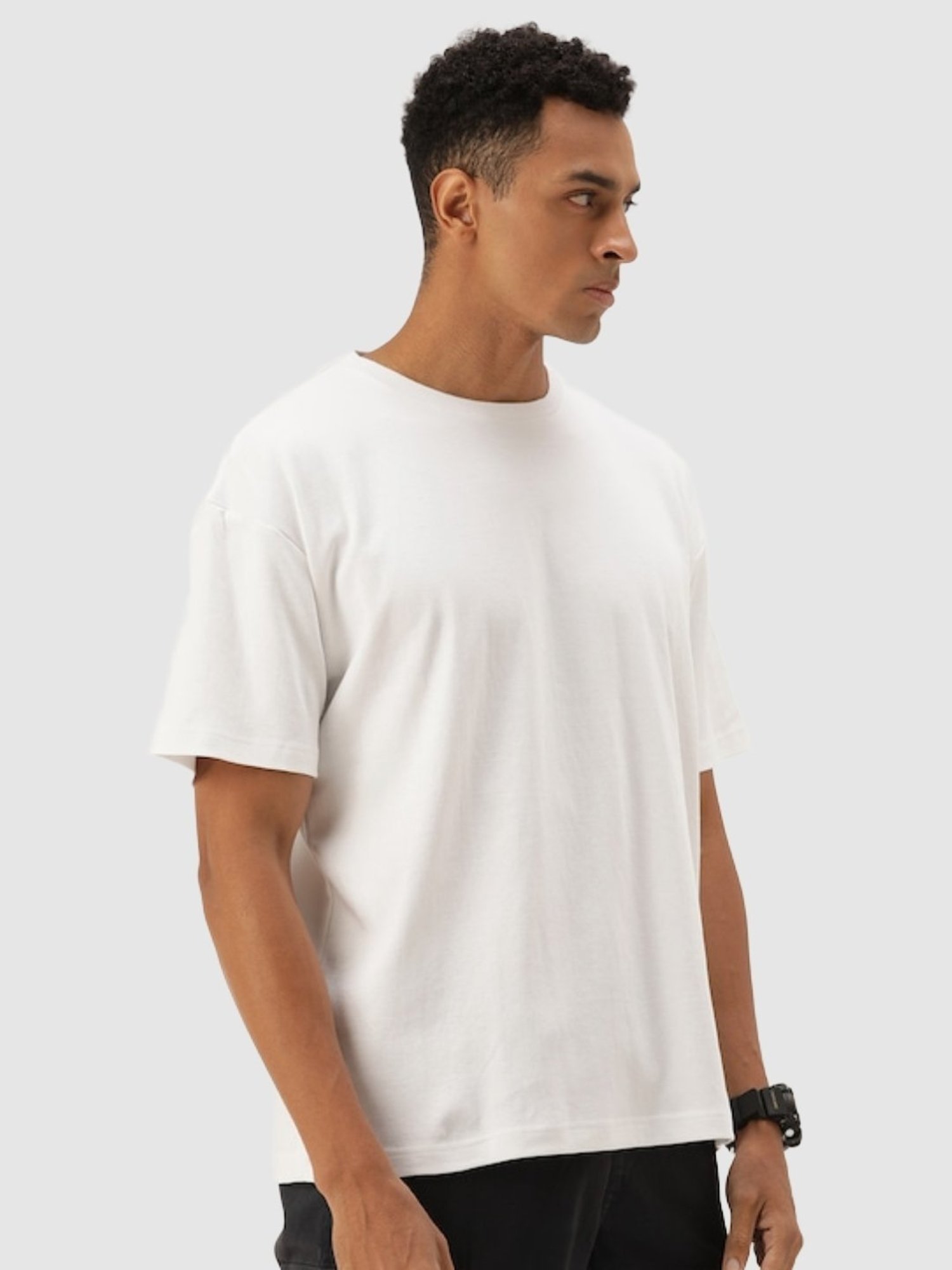 Bene Kleed White Cotton Loose Fit T-Shirt