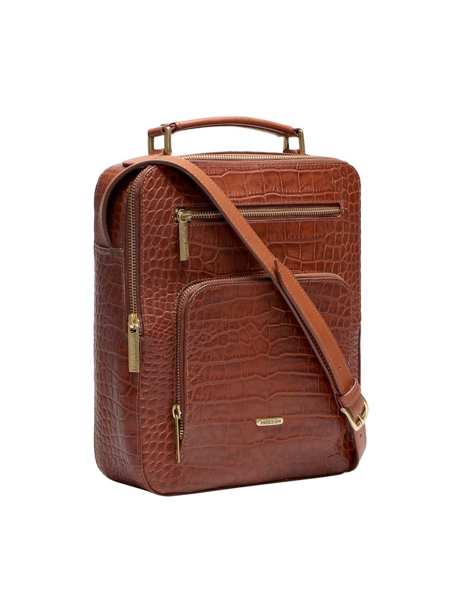 Hidesign Manhattan Draper 02 Tan Leather Sling Handbag